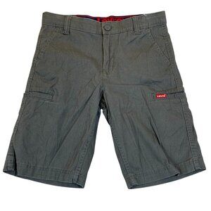 Levis Women's Grey Cargo Shorts Size 14 Cotton Blend Durable Casual Wear